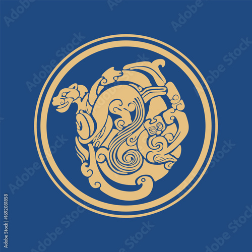 Chinese traditional Qin and Han Dynasty mythical beasts