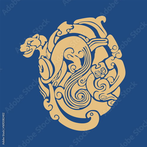 Chinese traditional Qin and Han Dynasty mythical beasts