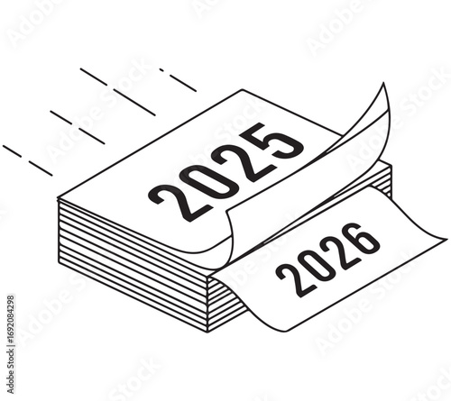A conceptual vector illustration of a stack of newspaper icons