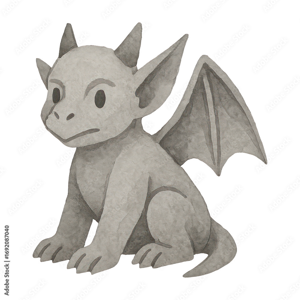 Fototapeta premium PNG Cute gargoyle cartoon illustration.