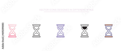 Hourglass icon design with white background stock illustration