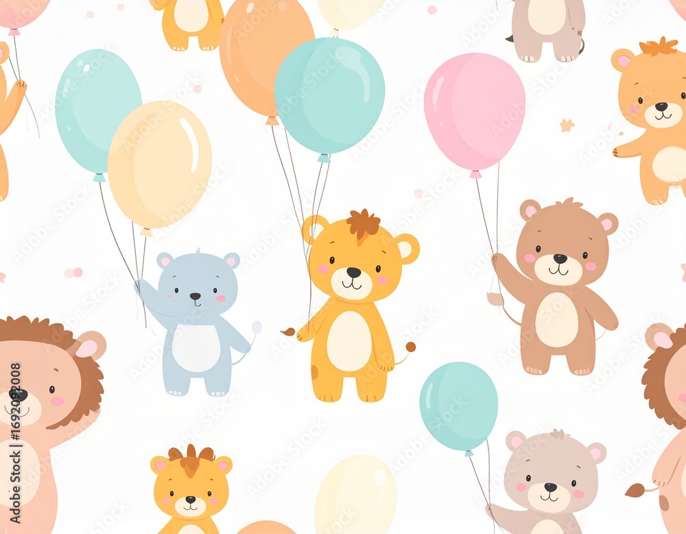 Naklejka premium seamless pattern with teddy bears