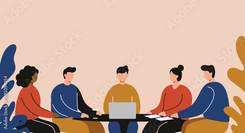 Diverse team collaborating in a modern meeting, discussing ideas and planning projects. Represents teamwork, communication, and innovation in business settings.