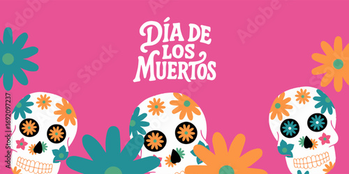 Dia de los muertos, Day of the dead, Mexican holiday, festival. Viva Mexico. Mexican culture, Mexican Fiesta, Mexican Menu restaurant and Cinco de Mayo cards, posters, banners in modern catoon style.