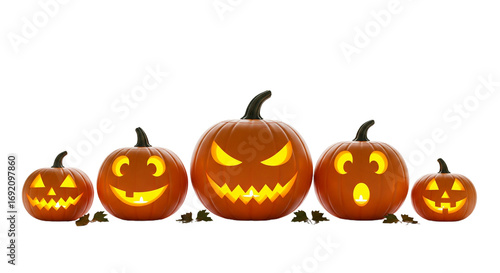 halloween pumpkins  With transparent background