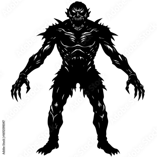 Full Zombie Creature Silhouette