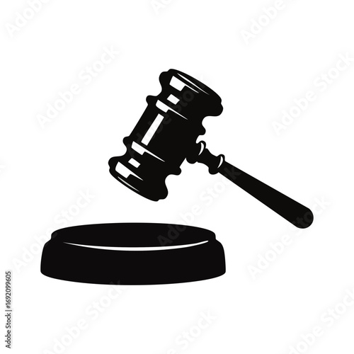 Judge hammer on platform