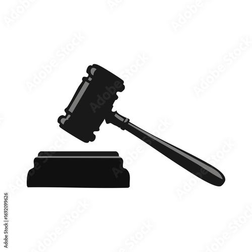 Judge gavel flat symbol