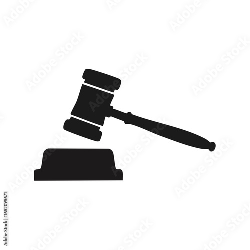 Judge gavel minimalist symbol