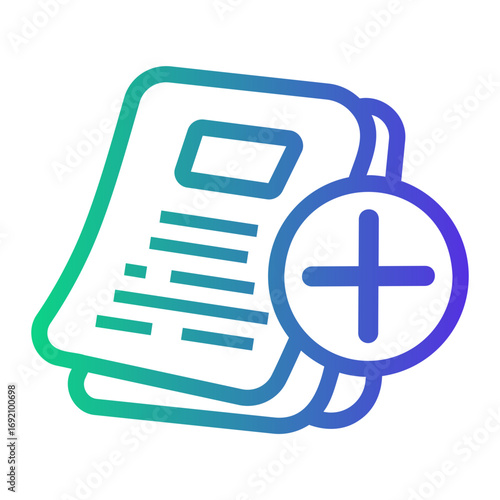 file Line Gradient Icon