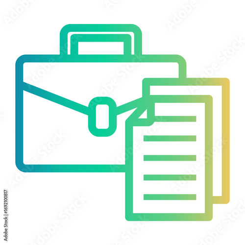 briefcase Line Gradient Icon