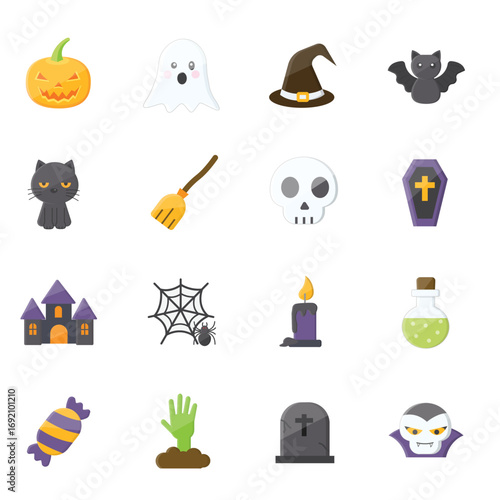 Halloween Spooky Icon Set