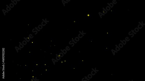 4K Subtle dust particle background overlay realistic light dust effect in black, Micro particles flowing up on transparent background with alpha channel. backlit dust particles with bubble like bokeh