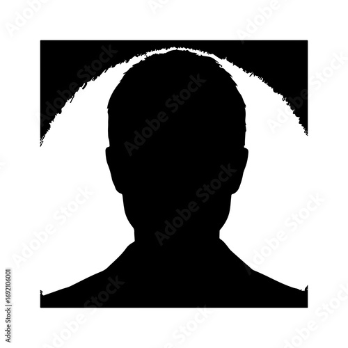 Silhouette of a person's head with transparent background