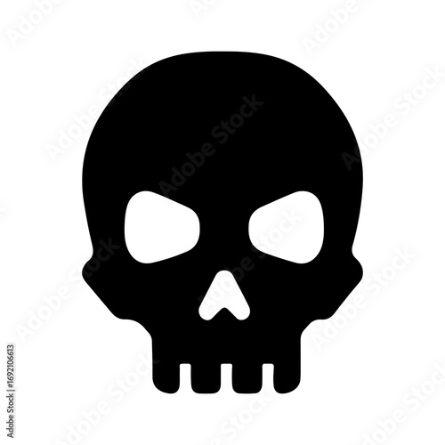 Skull icon with transparent background