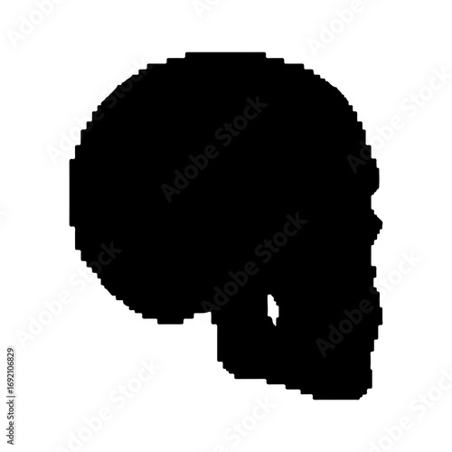 Skull silhouette with transparent background