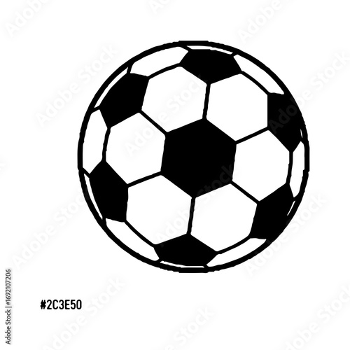 Soccer ball outline with transparent background