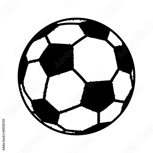 Soccer ball outline with transparent background