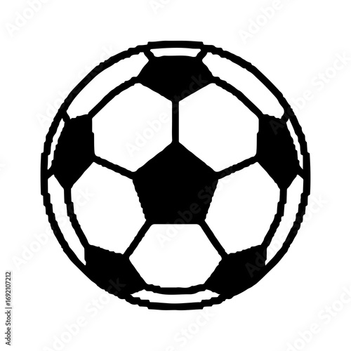 Soccer ball outline with transparent background