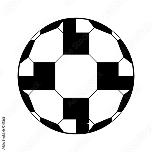 Soccer ball pattern with transparent background