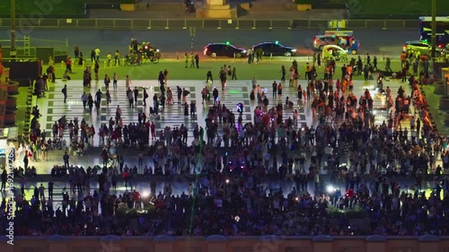 Wallpaper Mural The center of Paris, Trocadero Square from the height of the Eiffel Tower. People walk and take pictures against the backdrop of the tower Torontodigital.ca