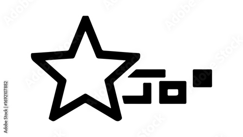 Star and 'jo' icon with transparent background