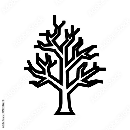 Tree outline with transparent background
