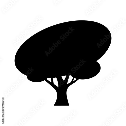 Tree silhouette with transparent background