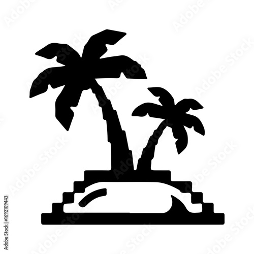 Tropical island with palm trees
