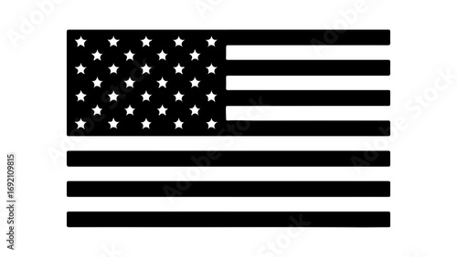 United States flag with transparent background
