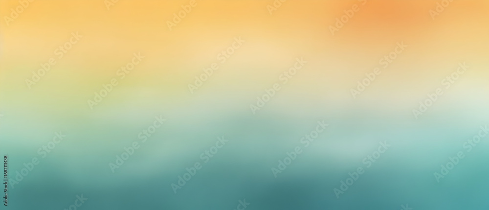 Fototapeta premium Watercolor background aqua to ochre gradient color