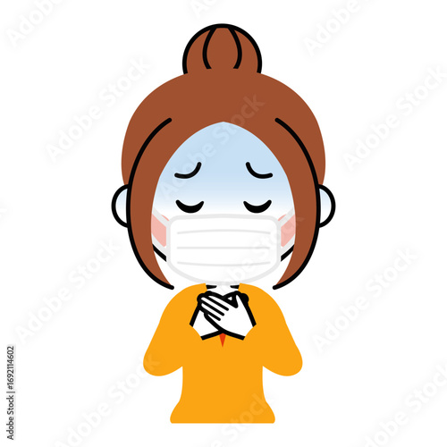 体調不良の女性
