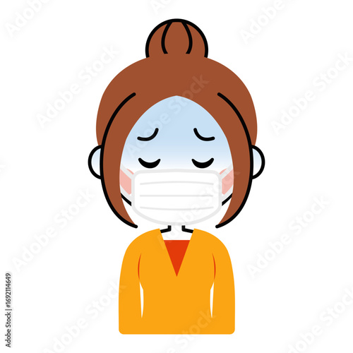 体調不良の女性