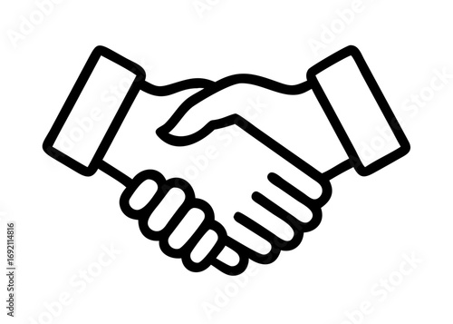 handshake icon vector illustration