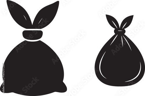 Minimalist Black Bag Icon A Simple Vector Illustration
