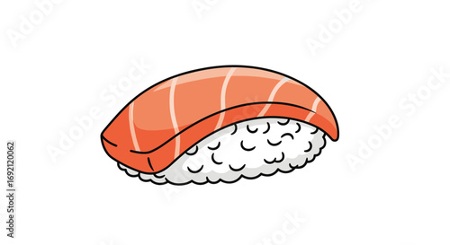 Deliciously prepared salmon nigiri sushi ready to enjoy as a healthy meal option