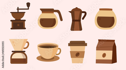 Coffee making tools with grinder cups and coffee bags