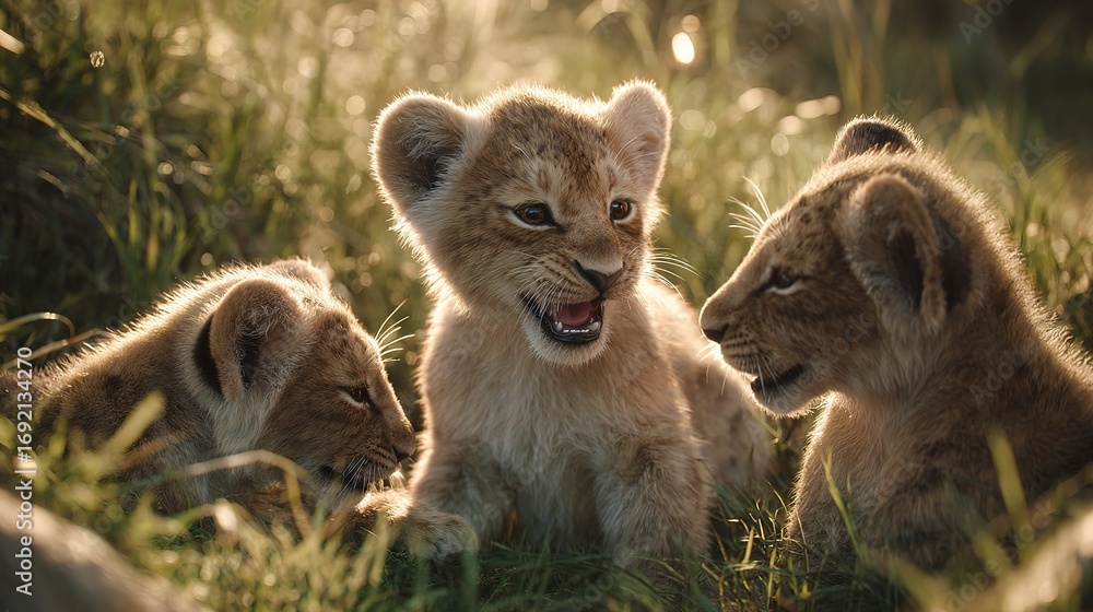 Obraz premium Lion The Watchful Guardian