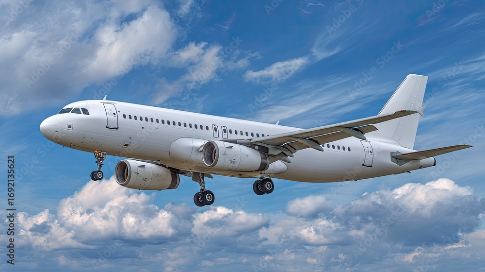 Obraz premium Airplane landing at sunset over an open field with a vibrant sky showcasing hues of orange and purple
