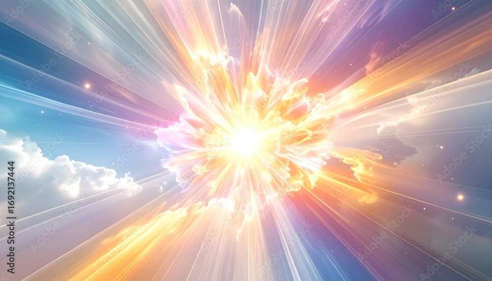 Obraz premium Sacred Light Burst Abstract Background