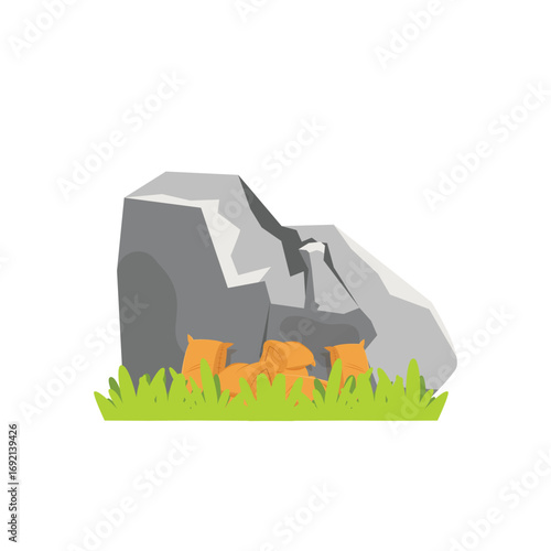 Stone with Three Hidden Sack Piles