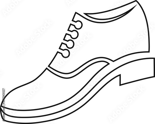 Outline men’s shoe vector icon for trendy fashion branding, lifestyle ads, and modern boutique designs.