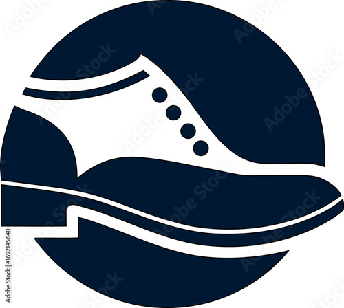 Shoe logo vector icon, perfect for stylish posters, footwear branding, and modern lifestyle projects.