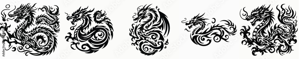 Fototapeta premium Tribal Dragon