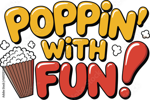 Funny Popcorn Poppin' Cartoon