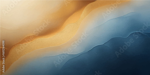 Abstract blue waves reflecting sunlight across a calm ocean under a summer sky