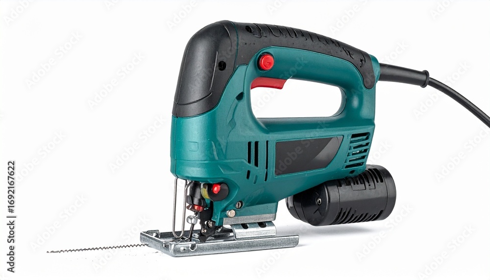 Fototapeta premium electric saw isolated on white