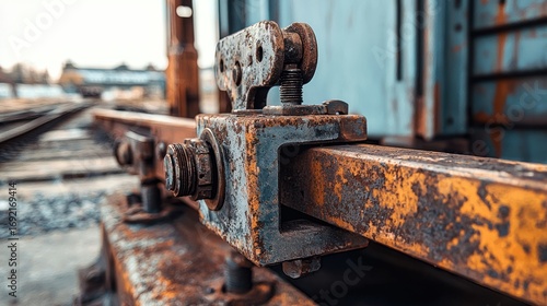 Rusty railcar detail