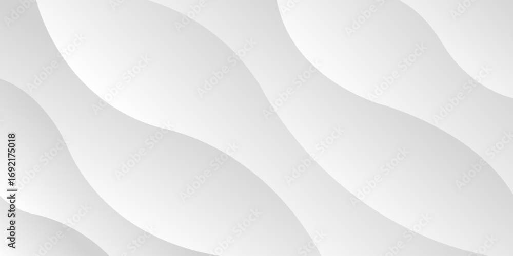Fototapeta premium Abstract White Wave Background Modern Design