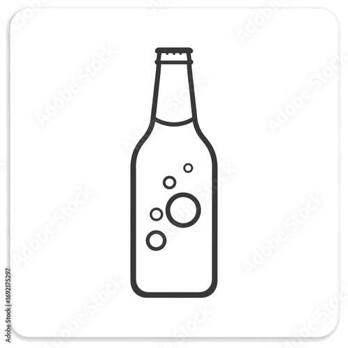 Refreshing Sparkling Soda Bottle Illustration.